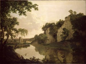 デール修道院のある風景 作： Joseph Wright of Derby